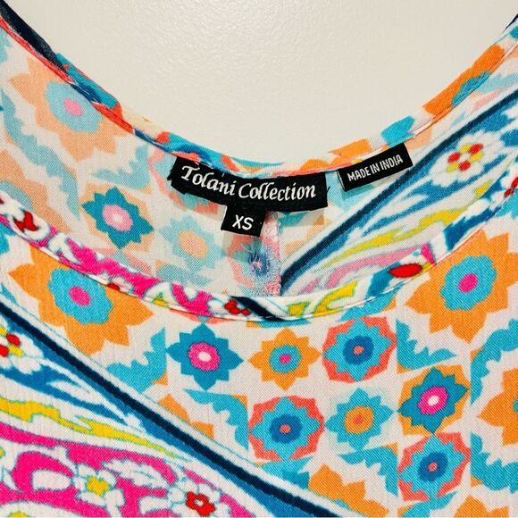 Tolani Collection Women's Boho High Low Flounce Hem Sleeveless Dress in Size XS - Picture 4 of 11